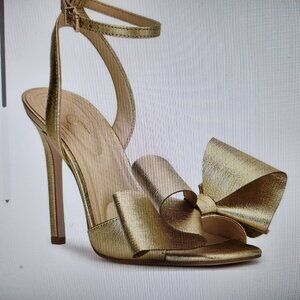Jessica Simpson Gold Bow Sandals